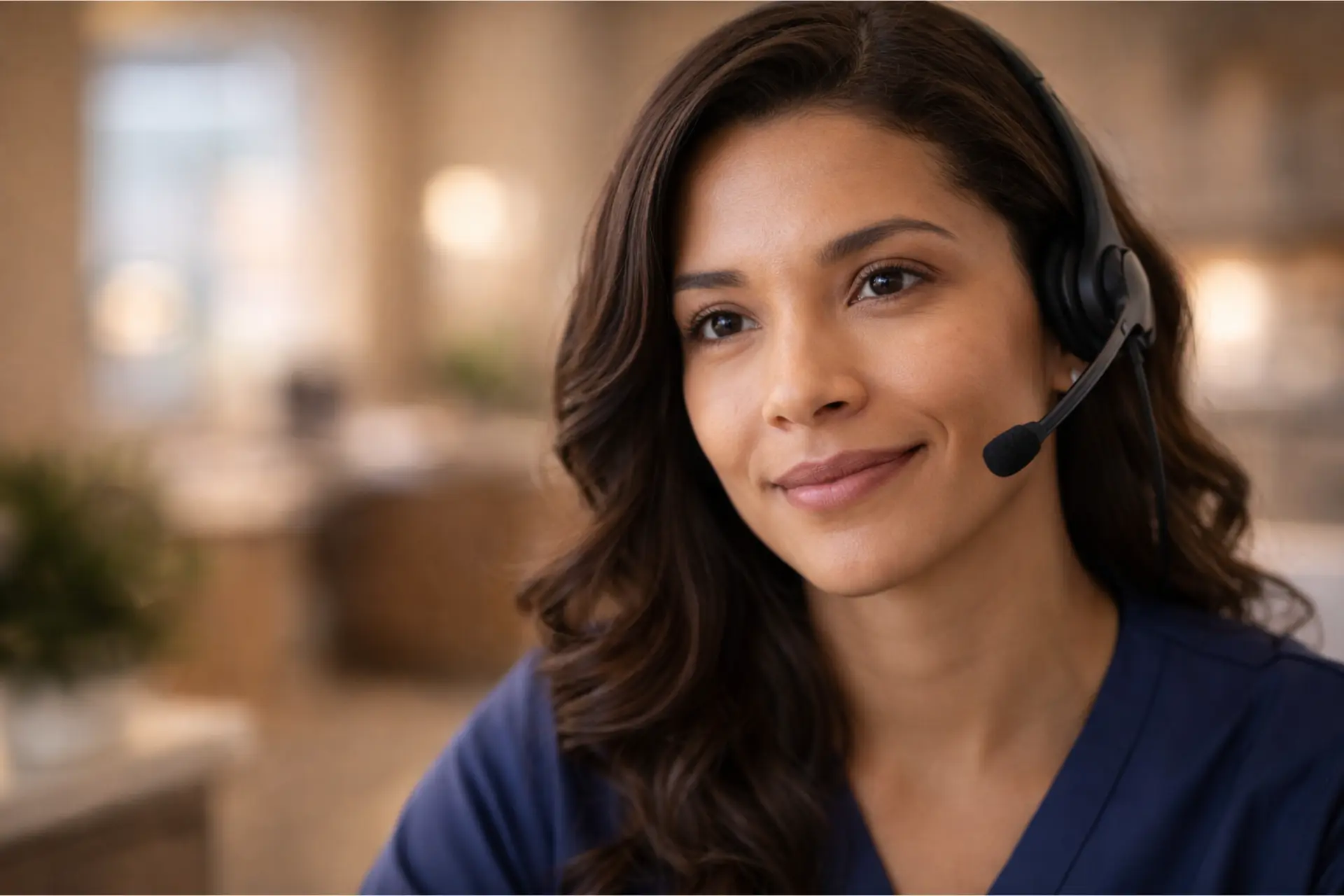 Compassionate intake specialist answering 24/7 crisis call at Serenity Rehabilitation Center in Pontiac Michigan. Same-day appointments available