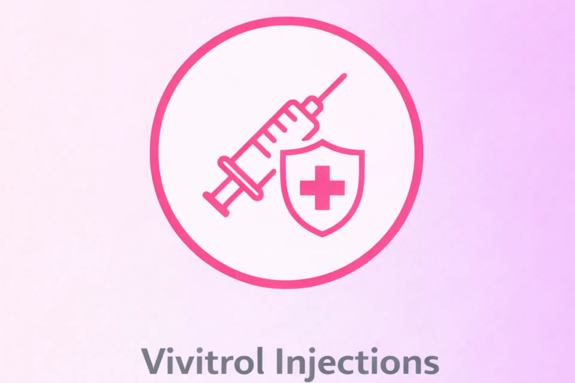 Vivitrol Injections service icon - Monthly naltrexone medication for opioid and alcohol addiction prevention